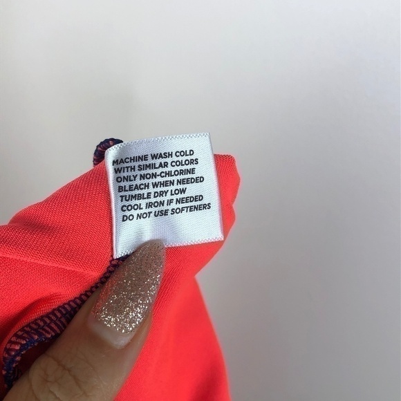 Lady Hagen golf running skirt navy neon orange shorts underneath - Picture 7 of 9